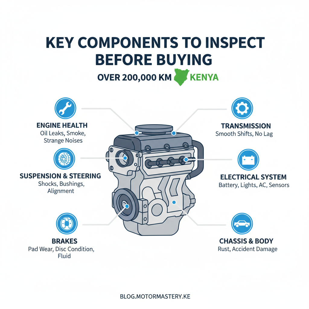 Key Components to Inspect Before Buying - It Worth Buying a Car with Over 200,000 KM in Kenya?