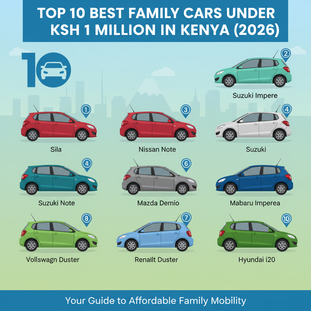 Top 10 Best Family Cars Under KSh 1 Million in Kenya (2026) - Best Family Cars Under KSh 1 Million in Kenya (2026)