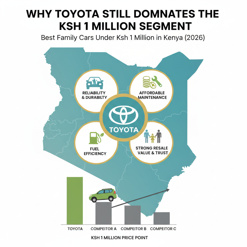 Why the Toyota Brand Still Dominates the KSh 1 Million Segment - Best Family Cars Under KSh 1 Million in Kenya (2026)