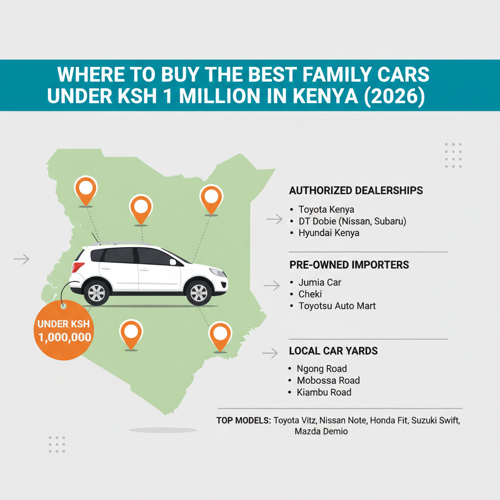 Where to Buy the Best Family Cars Under KSh 1 Million in Kenya (2026) - Best Family Cars Under KSh 1 Million in Kenya (2026)
